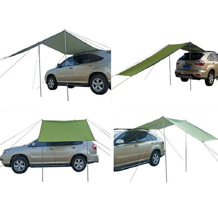 Outdoor Picnic Camping Tent On The Side Of The Car Vehicle Rain-proof Sunshade Canopy 200x440cm(Blue)-garmade.com