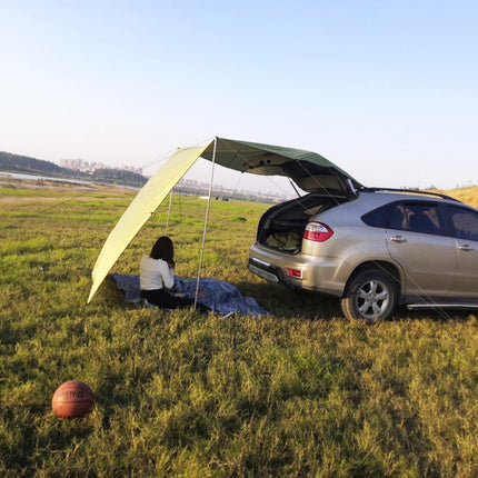 Outdoor Picnic Camping Tent On The Side Of The Car Vehicle Rain-proof Sunshade Canopy 200x440cm(Green)-garmade.com