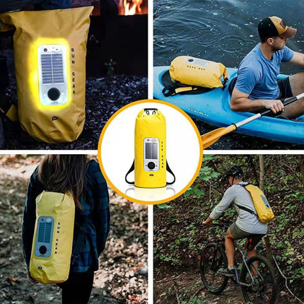 Outdoor Swimming Surfing Solar Audio Waterproof Bag(Yellow)-garmade.com