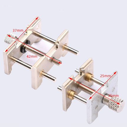 2 In 1 Watch Movement Holder Clip Base Metal Multi Function Vise Clamp(Copper Set)-garmade.com