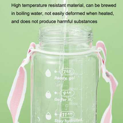 Time Scale Drinking Water Target Transparent Sports Kettles(Cherry Blossom Pink)-garmade.com