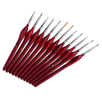 12 In 1 Triangle Pole Nylon Wool Hook Line Pen Set(Red)-garmade.com