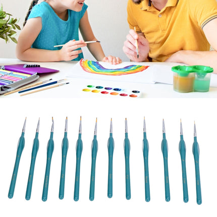 12 In 1 Triangle Pole Nylon Wool Hook Line Pen Set(Blue)-garmade.com