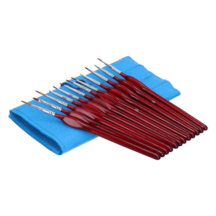 12 In 1 Triangle Pole Nylon Wool Hook Line Pen Set(Red)-garmade.com