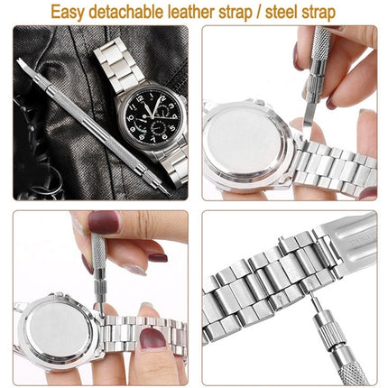 Watch Repair Tool Ear Batch Replacement Watch Strap Tool,Style: 5 PCS With Scale Black-garmade.com