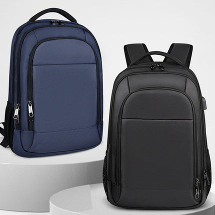 SJ06 Outdoor Large Capacity Laptop Backpack, Size: 13 inch-15.6 inch(Navy Blue)-garmade.com
