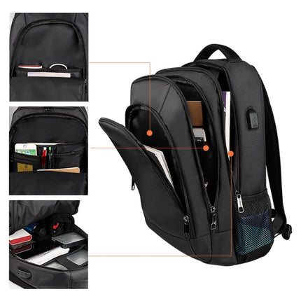 SJ06 Outdoor Large Capacity Laptop Backpack, Size: 13 inch-15.6 inch(Mysterious Black)-garmade.com