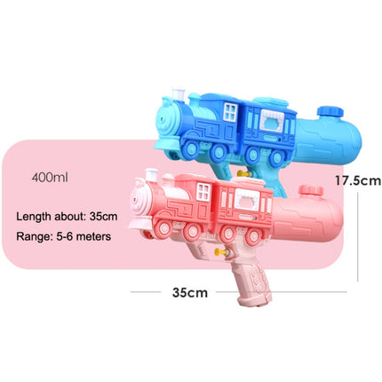 Hildren Pumping Water Play Device Summer Beach Outdoor Water Toys, Style: Straight Pump Train (Blue)-garmade.com