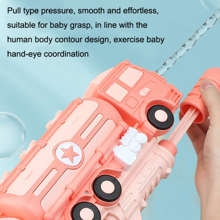 Hildren Pumping Water Play Device Summer Beach Outdoor Water Toys, Style: Straight Pump Train (Pink)-garmade.com