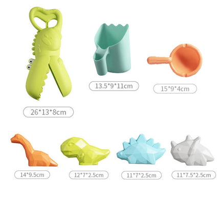 7 PCS / Set Crocodile Beach Toy Set Children Sand Shovel And Water Play Tools-garmade.com