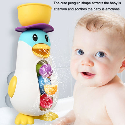 LXB-76 Baby Bathroom Penguin Windmill Playing Water Toy(As Show)-garmade.com