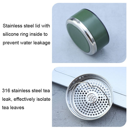 955 316 Stainless Steel Vacuum Cups, Capacity: 1000 ml(Frosted Green)-garmade.com