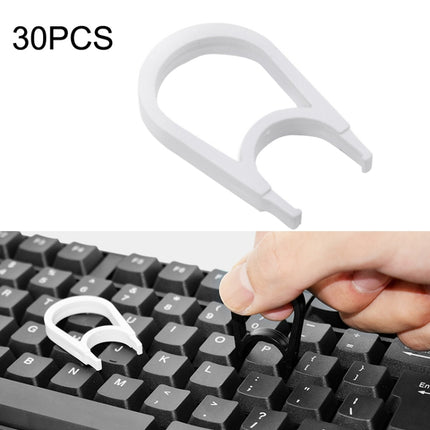30PCS Computer Keyboard Key Puller Cleaning Key Removal Tool(White)-garmade.com