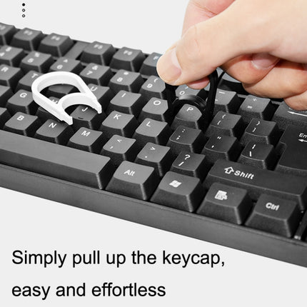 30PCS Computer Keyboard Key Puller Cleaning Key Removal Tool(Black)-garmade.com