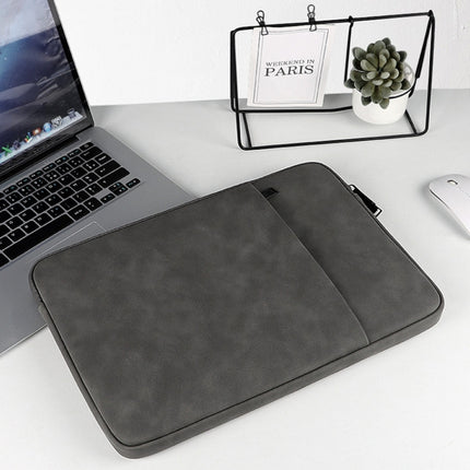 ND01DZ Double Layer Waterproof Laptop Liner Bag, Size: 14.1-15.4 inches(Light Gray)-garmade.com