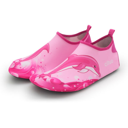 1802 Children Beach Mesh Breathable Shoes, Size: 23-24(Dolphin Red)-garmade.com