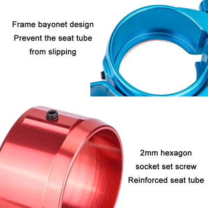 ZTTO Folding Bicycle Seatpost Clamp Retrofit Accessories, Color: 39.8mm (Blue)-garmade.com