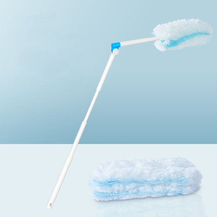 Disposable Household Vacuum Retractable Feather Duster, Style: Long Handle+2 Clothes-garmade.com