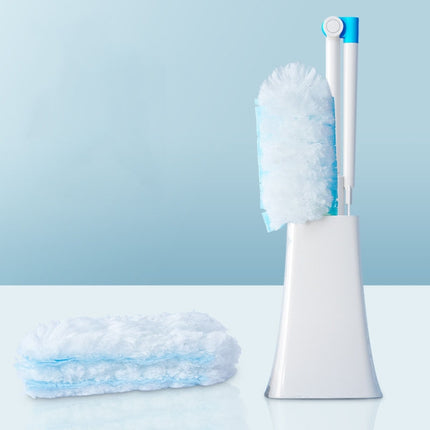 Disposable Household Vacuum Retractable Feather Duster, Style: With Base+2 Clothes-garmade.com
