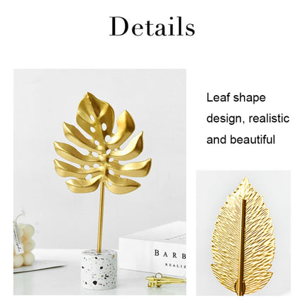 BJ1526 Leaf-shape Wrought Iron Ornament, Size: S (Turtle Leaf)-garmade.com