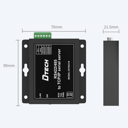 DTECH IOT9031B RS485/422 To TCP/IP Ethernet Serial Port Server, CN Plug-garmade.com