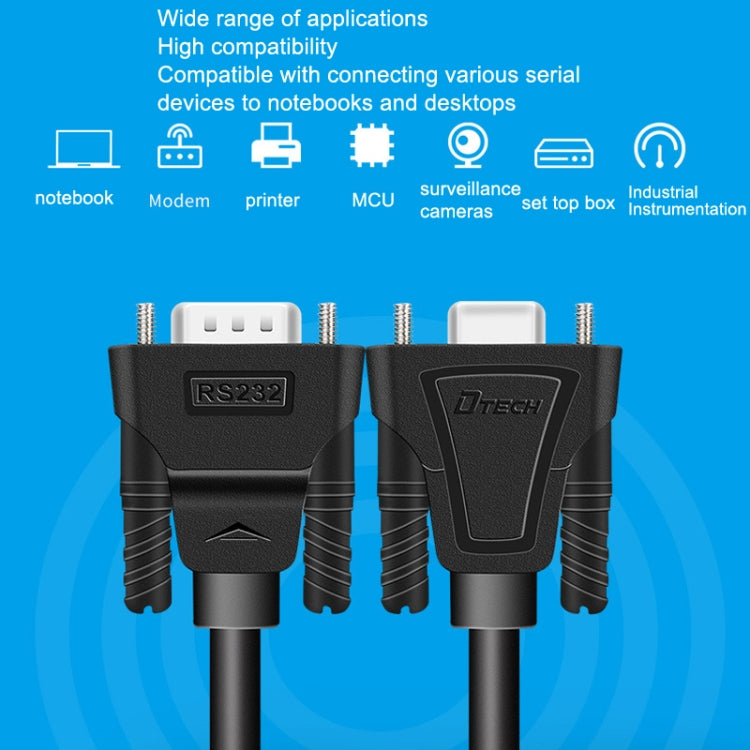 DTECH RS232 Serial Direct Line DB9 Extension Line Male to Female 2m-garmade.com