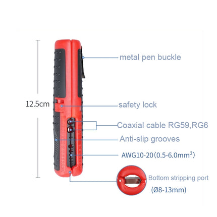 Network Cable Wire Coaxial Cable Multi-function Stripper-garmade.com