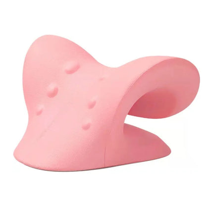 Neck Shoulder Stretcher Relaxer Cervical Chiropractic Traction Device Pillow(Pink)-garmade.com