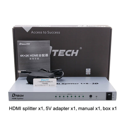 DTECH DT-7148 HDMI 2.0 1 In 8 Out 4K X 2K HD Splitter, CN Plug-garmade.com