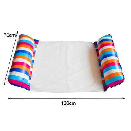 MT-2204008 Color Vertical Stripe PVC Inflatable Floating Bed(120 x 70cm)-garmade.com