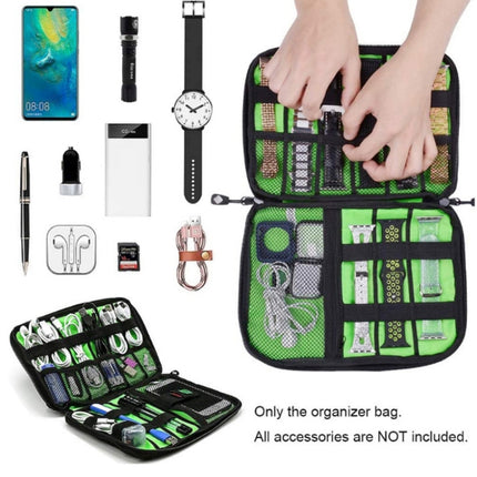 Multifunctional Portable Mobile Phone Digital Accessories U Disk Storage Bag, Color: Navy-garmade.com