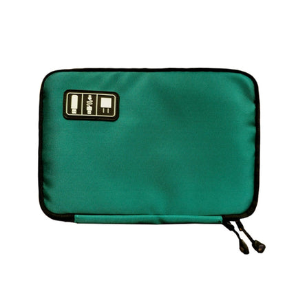 Multifunctional Portable Mobile Phone Digital Accessories U Disk Storage Bag, Color: Peacock Green-garmade.com
