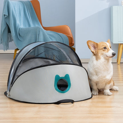 Foldable Pet Drying Box Cat Dog Cage Pet Blow Box Drying Room(Gray Green)-garmade.com