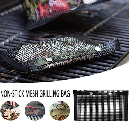 Vc005 BBQ Non-Stick Mesh Grilling Bag, Size: Black (24 x 14cm)-garmade.com