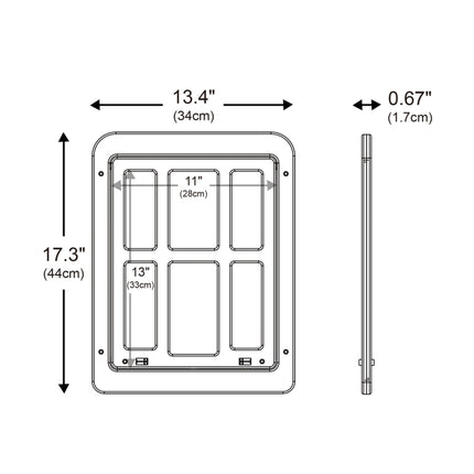 34cmx 44cm Pet Window Door Dog Cat Cave Anti-mosquito Pet Lattice Door(Black)-garmade.com