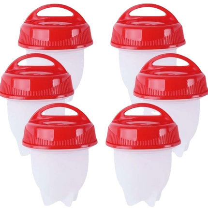 6 PCS/Set Eierkokers Cooker Silicone Non-stick Egg Steamer-garmade.com