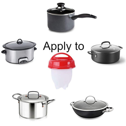 6 PCS/Set Eierkokers Cooker Silicone Non-stick Egg Steamer-garmade.com