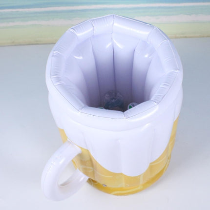 PVC Inflatable Ice Bucket Water Inflatable Beverage Bucket(Yellow)-garmade.com