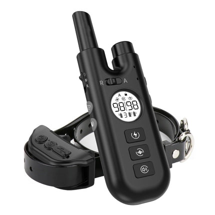 Intelligent Remote Control Dog Trainer Automatic Barking Stop Collar(Black)-garmade.com