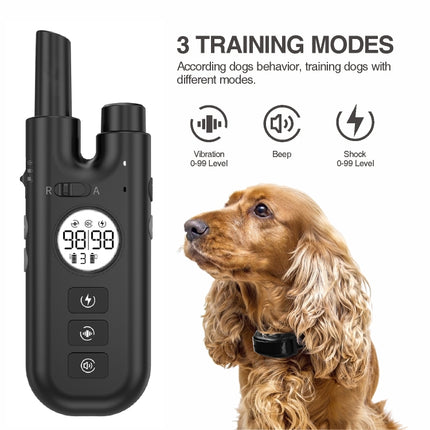 Intelligent Remote Control Dog Trainer Automatic Barking Stop Collar(White)-garmade.com