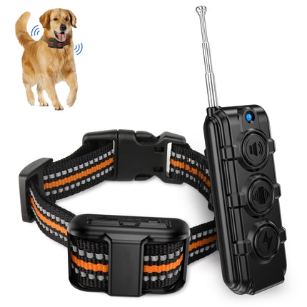 Electronic Dog Trainer Rechargeable Pet Remote Control Bark Stopper, Specification: 1 Drag 1 Orange-garmade.com
