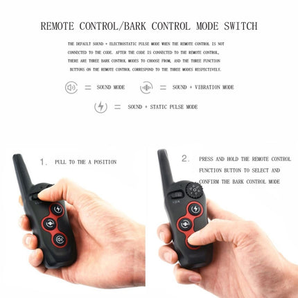 Remote Control Trainer Dog Collar Automatic Barking Stopper, Specification: 1 Drag 1 Black-garmade.com