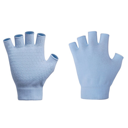 Ladies Non-Slip Fingerless Aerial Yoga Aid Gloves(A3 Light Blue)-garmade.com