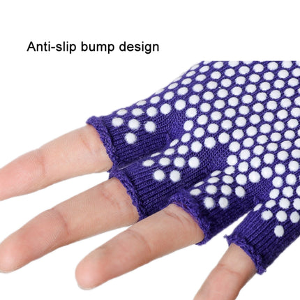 Ladies Non-Slip Fingerless Aerial Yoga Aid Gloves(A3 Light Purple)-garmade.com