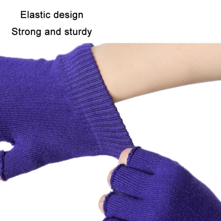 Ladies Non-Slip Fingerless Aerial Yoga Aid Gloves(Gray)-garmade.com