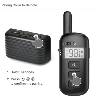 Remote Control Trainer Dog Collar Automatic Bark Stop Device, Specification: 1 Drag 1 (Black)-garmade.com