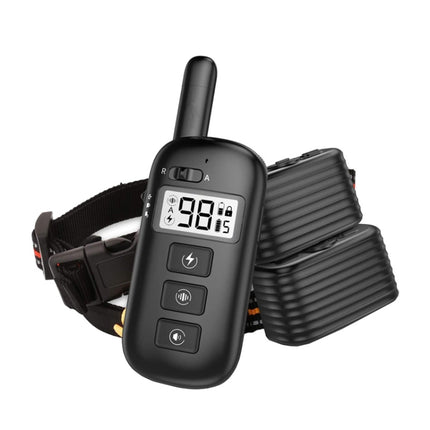 Remote Control Trainer Dog Collar Automatic Bark Stop Device, Specification: 1 Drag 2 (Orange+Red)-garmade.com