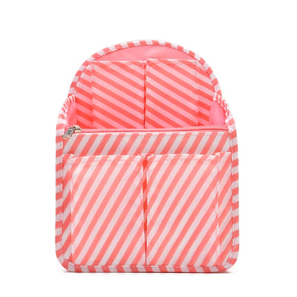 Schoolbag Separation Organizer Storage Bag Computer Backpack Liner Bag, Color: Small Pink Stripe-garmade.com