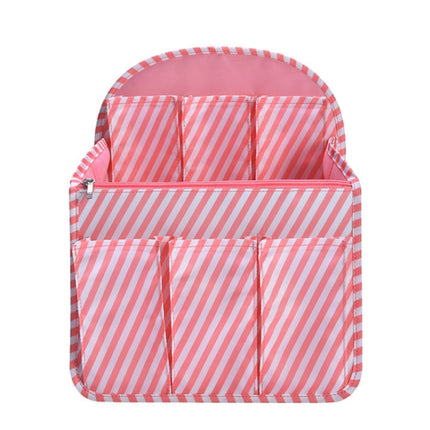 Schoolbag Separation Organizer Storage Bag Computer Backpack Liner Bag, Color: Large Pink Stripe-garmade.com