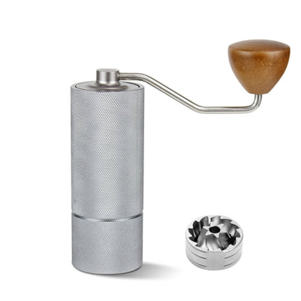 CNC Stainless Steel Hand Crank Coffee Bean Grinder, Specification: Hexagon Gray-garmade.com